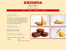 Tablet Screenshot of krishnasweetcentre.com